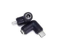 QSBVSO 1 pièces 90/180 degrés convertisseur d'adaptateur d'alimentation CC Type-c mâle à 5.5x2.1mm connecteur Femelle for Ordinateur Portable Ordinateur Portable(Angle Adapter)