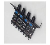 QSBVSO 12V 4Pin 3pin Speed Controller Bouton 1 à 3 8 Way Compatible with Computer Régulateur Pc Case Refroidissement Fan Hub Facile Installer Pratique(Large 4P)