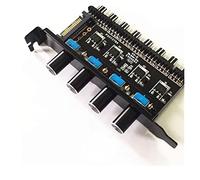 QSBVSO 12V 4Pin 3pin Speed Controller Bouton 1 à 3 8 Way Compatible with Computer Régulateur Pc Case Refroidissement Fan Hub Facile Installer Pratique(SATA)