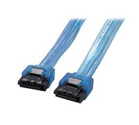 QSBVSO 24inch 6GB / s SATA3 en série Données ATA Câble avec Verrouillage du loquet Compatible with Pc Ordinateur Portable SATA 3.0 SATAIIII 6 Gbps Disque Dur Disque de Disque Dur/SSD- UV Bleu