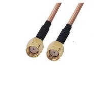 QSBVSO 2pcs / lot Rg178 Câble Kabel RP SMA Mâle à RP SMA Adaptateur de fiche mâle Rf Câble Jumper COAXIA 0,1-2M(0.3m)