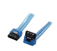 QSBVSO 5pcs SATA 3 Câble, Super Vitesse SATA3 Contrôleur à SSD HDD Disque Dur SATA III Connecteur de données Compatible with rasus Gigaoctet MSI De Gros(25CM,UV Blue 90 Degree)