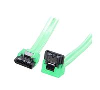 QSBVSO 5pcs SATA 3 Câble, Super Vitesse SATA3 Contrôleur à SSD HDD Disque Dur SATA III Connecteur de données Compatible with rasus Gigaoctet MSI De Gros(25CM,UV Green 90 Degree)