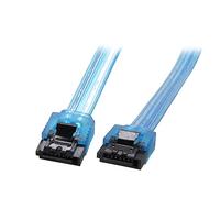 QSBVSO 6 Go 6GB / s SATA3 en série Données ATA Câble avec Verrouillage de loquet Compatible with Pc Ordinateur Portable SATA 3.0 SATAIIII 6 Gbps Disque Dur Disque de Disque Dur/SSD- Mèche(UV Blue)