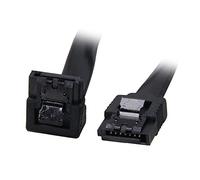 QSBVSO 6 Pouces 180 à 90 degrés 6 Go/s SATA3 en série Données ATA Câble w/verrou de Verrouillage Compatible with SATA 3.0 SATAIIII 6 Gbps Disque Dur Disque Dur/SSD - Noir
