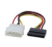 QSBVSO 6 Pouces Molex 4-Pins Lp4 Mâle à SATA 15 -pins Cordon de câble de convecteur d'adaptateur Secteur Compatible with ATX 12V / 5V et Disque Dur HDD/SSD(Molex to SATA)
