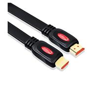 QSBVSO Câble Audio-vidéo Plat HDTV 18Gbps, Haute Vitesse, Compatible avec L TV, Carte GPU Vidoe PS3 - Ultra HD 4K2K et amp; 3D-1/1,5/2/3M(3m)