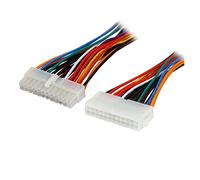 QSBVSO Carte mère de 8 Pouces Ordinateur Molex 24 Pin à ATX EPS PSU Câble d'extension d'alimentation, Cordon d'alimentation Interne à 24 Broches, mâle à Femme