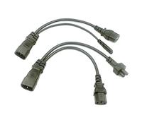 QSBVSO Cordon d'alimentation du séparateur de type Y, IEC320 C14 Cordon de câble d'alimentation mâle à 3 broches Acteur Adaptateur secteur à C13 + C5 Femelle