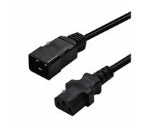 QSBVSO Cordon d'alimentation for Ordinateur PC/PDU - Connecteur C20 vers Adaptateur C13 - Câble Noir 10 A 250 V C13-C20 for unité de Distribution d'alimentation(1.8m)