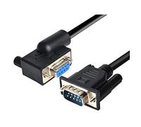 QSBVSO DB9 Câble parallèle mâle à Femelle Gauche à Angle Droit d'extension de l'ordinateur de câble de câble de Montage 5ft Compatible avec Le Modem du Scanner POS, etc.(Right Angled)