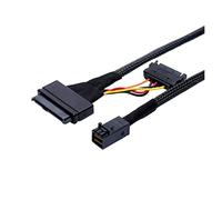 QSBVSO en-labons Interne Haute définition M~ni SAS sff-8643 à U.2 SFF-8639 NV Moi Pc C'est à dire SSD Câble d'adaptateur avec SATA Pouvoir Compatible with Intel SSD 750 P3600 P3700(0.5 Meter)
