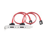 QSBVSO Esata à SATA Adaptateur de câble de Support avec Profil Complet Pci Couverture, Double Ports externes esata à la Carte mère 6 Gbps SATA Cordon d'en-tête