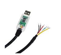 QSBVSO FT232RL Puce USB vers RS485 CONVERTISSEUR 6 CŒURS 6PIN Nous CÂBLE DE Communication GND DONNÉES A + B- 120R USB-RS485-WE-5000-BT(5M,Transparent USB Case)