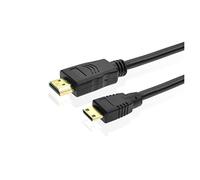 QSBVSO HDTV Câble vidéo Audio, M~ni à Un Type HDMI- Cordon Compatible Compatible with PC GPU Caméra numérique de Carte Compatible with surveiller l'affichage 1080p-1,5 mètre(1.5M,Cable)