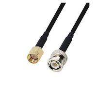 QSBVSO Lmr240 50-4 Câble Kabel RP SMA/SMA Mâle à Bnc Connecteur masculin et féminin LMR-240 Câble de saut de pigé coaxial RF faible RF(10m,SMAM-BNCM)