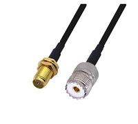 QSBVSO Lmr240 50-4 Câble Kabel RP SMA/SMA Mâle à Uhf pl259 Connecteur masculin et féminin LMR-240 Câble de saut de pigé coaxial RF faible RF(0.5m,RPSMAF-UHFF)