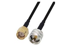 QSBVSO Lmr240 50-4 Câble Kabel RP SMA/SMA Mâle à Uhf pl259 Connecteur masculin et féminin LMR-240 Câble de saut de pigé coaxial RF faible RF(0.5m,RPSMAM-UHFM)