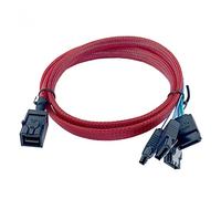 QSBVSO M~ni SAS HD intégrée SFF-8643 À 4 SATA Câble de câble de câble de câble de câble de câble de réseau de réseau de réseau Rouge(0.5m)