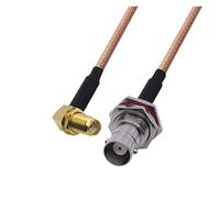 QSBVSO Nouvelle Rg178 Câble Kabel SMA Angle droit féminin à Bnc Adaptateur femelle Pigtail Câble de cavalier RF coaxial 1m2m(0.5m)