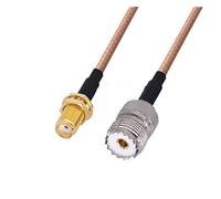 QSBVSO Nouvelle Rg178 Câble Kabel SMA Femme à Uhf pl259 Adaptateur femelle Pigtail Câble de cavalier Coaxial RF(0.5m)