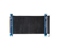 QSBVSO PCIe 3.0 x16 blindé Pci Câble de Colonne Montante Extender Express - GPU PC Ie Carte d'extension de Socket Horizontale de 180 degrés Horizontale de 180 degrés(20CM)