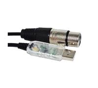QSBVSO Puce FT232RL USB vers RS485 DMX512 3P XLR convertisseur Femelle/mâle Freestyler QLC câble de contrôleur scène(5M,XLR Female J)