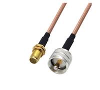 QSBVSO Rg178 Câble Kabel RP SMA Femme à Uhf pl259 Adaptateur mâle Pigtail Câble de cavalier RF coaxial(0.3m)