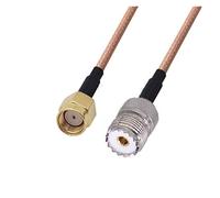 QSBVSO Rg178 Câble Kabel RP SMA Mâle à Uhf pl259 Adaptateur femelle Pigtail Câble de cavalier Coaxial RF(0.5m)