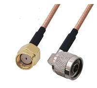 QSBVSO Rg316 Angle droit n mâle à SMA/RP-SMA Femelle mâle Rf Adaptateur de câble Pigeonnier coaxial Pigtail Rg-316 Câble d'extension(2m,2 NM-RPSMAM)
