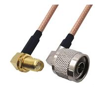 QSBVSO Rg316 Angle droit n mâle à SMA/RP-SMA Femelle mâle Rf Adaptateur de câble Pigeonnier coaxial Pigtail Rg-316 Câble d'extension(2m,7NM-SMAF Right)