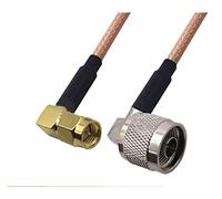 QSBVSO Rg316 Angle droit n mâle à SMA/RP-SMA Femelle mâle Rf Adaptateur de câble Pigeonnier coaxial Pigtail Rg-316 Câble d'extension(0.5m,5NM-SMAM Right)