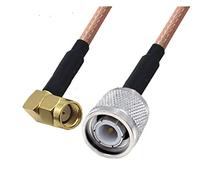 QSBVSO Rg316 Câble de raccordement Rpsma/sma à TNC Adaptateur mâle mâle et femelle 50ohm Nut Pigtail Rg316 Voleur droit Jumper coaxial(2m,6RPSMAM-TNCM Right)
