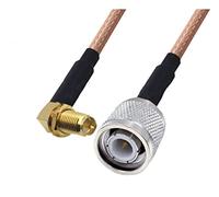QSBVSO Rg316 Câble de raccordement Rpsma/sma à TNC Adaptateur mâle mâle et femelle 50ohm Nut Pigtail Rg316 Voleur droit Jumper coaxial(2m,2RPSMAF-TNCM Right)