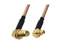 QSBVSO Rg316 Câble SMA à Mmcx Adaptateur RP SMA à Mmcx Noix d'angle droit mâles et femelle à 90 degrés Rg316 Sauteur(2m,8RPSMAF-MMCXM Right)