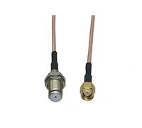 QSBVSO RG316 RP SMA Jack mâle à F tv Jack femelle cloison droit Rf Caucheuse cavalier 4 pouce ~ 5m rf Fil de connecteur coaxial(20inch (50CM))