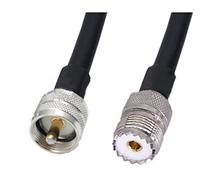 QSBVSO Rg58 uhf pl259 Bouchon mâle à SMA/RPSMA Connecteur féminin et masculin Rf Câble coaxial cavalier Compatible With antenne(0.1m,8UHFF-UHFM)