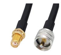 QSBVSO Rg58 uhf pl259 Bouchon mâle à SMA/RPSMA Connecteur féminin et masculin Rf Câble coaxial cavalier Compatible With antenne(0.5m,3SMAF-UHFM)