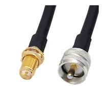 QSBVSO Rg58 uhf pl259 Bouchon mâle à SMA/RPSMA Connecteur féminin et masculin Rf Câble coaxial cavalier Compatible With antenne(0.1m,4RPSMAF-UHFM)