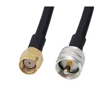 QSBVSO Rg58 uhf pl259 Bouchon mâle à SMA/RPSMA Connecteur féminin et masculin Rf Câble coaxial cavalier Compatible With antenne(1m,2RPSMAM-UHFM)