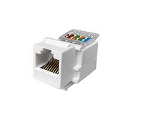 QSBVSO Rj45 Cat5e Cat6 UTP Adaptateur de connecteur Jack Femelle de Keystone Compatible with la Plaque Murale Paire Wisted Paire Rj-45 Câble réseau Ethernet réseau Internet(Cat6)