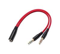 QSBVSO Tressé de 3,5 mm 4 Position à 2 x 3 Position Câble d'adaptateur Splitter Casque 3.5mm Câble d'adaptateur Smartphone de 3,5 mm sur PC