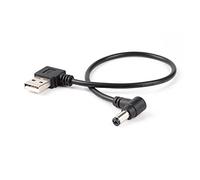 QSBVSO USB À 5,5/2,1 mm DC Pobre de Prise de Baril de Puissance 5,5 x 2,1 mm Câble du connecteur d'alimentation du Canon(20cm,Left Angled)