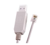 QSBVSO USB À RJ12 RS232 Câble de Commande Manuelle en série Compatible avec Le télescope AZT-GTI Support de Montage E-Q-M-O-D A-S-C-O-M Logiciel(1M)