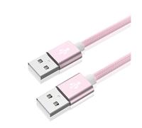 QSBVSO USB À USB Câble de rallonge Type d'un Homme à mâle USB Extender Compatible with la caméra webcom de Disque Dur radiateur USB Le câble s'étend(1M,Rose Gold)