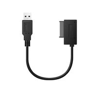 QSBVSO USB3.0 À M~ni SATA II 7 + 6 13 Câble de Conversion de l'adaptateur PIN Compatible with Ordinateur Portable CD/DVD ROM Lecteur Slimline(USB3.0 20CM)