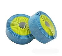 QSCTYG Sangle de Guidon 2,1M PU Route Guidoline Cuir Anti-Slip vélo Poignées Cork Guidon Ruban adhésif Bar Prises de Montagne Sangles de Ceinture (Color : Blue Green)