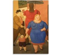 QSDTGHUIKP Affiche de Fernando Botero Toile abstraite Art mural La rue en peignant Fernando Botero Gravures pour le salon Décoration de tableau 40x60cm sans cadre