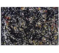 QSDTGHUIKP Affiche et gravures rétro de Jackson Pollock Jackson Pollock《Sans titre》Art mural sur toile Peinture abstraite pour maison Décoration murale 16x20inx1 sans cadre