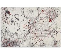 QSDTGHUIKP Affiche et gravures rétro de Jackson Pollock Jackson Pollock《Sans titre》Art mural sur toile Peinture abstraite pour maison Décoration murale 16x20inx1 sans cadre